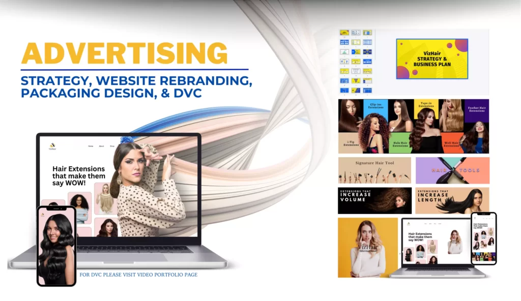 VizHair Ecommerce store designing, web designing, dvc, digital marketing, social media post designing, copywriting and more project by creative engine - video production and brand advertising agency lahore, pakistan