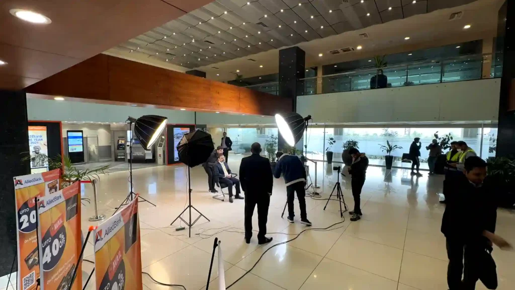 Creative Engine Video Shoot Lighting, camera, staff, crew, direction for corporate shoot